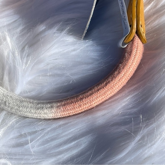 NWT Youly Faux Leather & Rope Tie Dye Dog Collar Size Medium 15โ-18โ - Picture 7 of 12